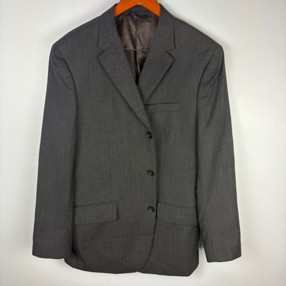 Banana Republic Men's 46R Gray Wool Blend Suit Jacket Blazer Formal Business - Picture 2 of 7